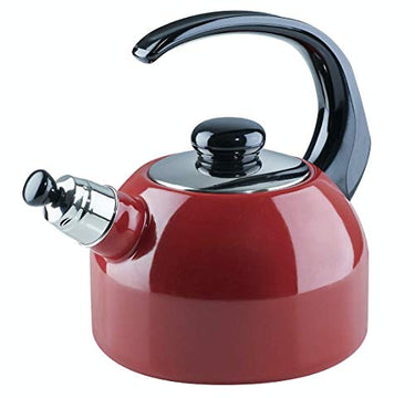 Riess, 0543-020, Flötenkessel Plus, CLASSIC - COLOR ROT, Durchmesser 18 cm, Höhe 21.7 cm, Inhalt 2 Liter, Emaille, 3-fach emailliert, rot/schwarz, Induktion im Sale
